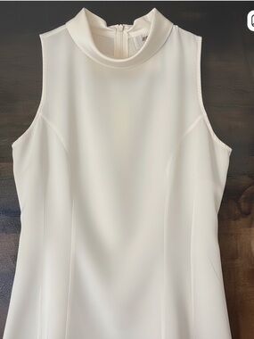 Liquid Silk 100% Sleeveless Pearl White Blouse